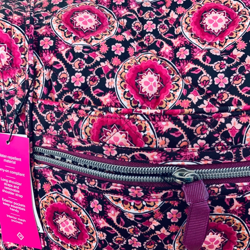 🌸Vera Bradley Medium Duffel Duffle Travel Bag Suitcase Spring Break - Picture 3 of 7